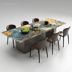 Nouvelle <span class=keywords><strong>table</strong></span> d'îlot de cuisine dalle en céramique de luxe haut de gamme personnalisée <span class=keywords><strong>table</strong></span> de salon maison loisirs bar étude <span class=keywords><strong>table</strong></span> à thé - Product Image 3