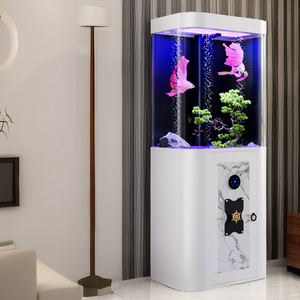 <span class=keywords><strong>Aquarium</strong></span> cylindrique en plastique durable de 150 L, nouveau design, type sol, facile à nettoyer, en noir, pour salon, bureau, salle d'étude - Product Image 1