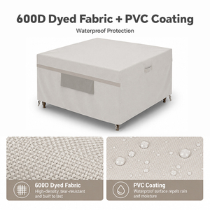HOMFUL Coperture Impermeabili per <span class=keywords><strong>Tavoli</strong></span> e Sedie <span class=keywords><strong>da</strong></span> Patio, Rivestimento in PVC 600D Resistente per <span class=keywords><strong>Tavoli</strong></span> e Sedie <span class=keywords><strong>da</strong></span> <span class=keywords><strong>Esterno</strong></span> - Product Image 2