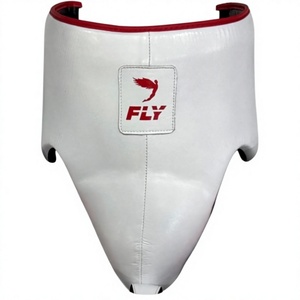 Ensemble d'équipement de boxe Fly : Casque, Gants, Protège-guêtres Blanc Rouge, Fermeture auto-agrippante, Cuir, Équipement d'entraînement pour adulte, Gants de boxe Winning - Product Image 4