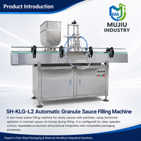 Machine de remplissage électrique automatique à deux têtes SH-KLG-L2 de haute précision pour granulés plastiques et sauces, avec trémie agitée pour bouteilles/bocaux en verre
