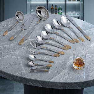 Oferta Especial Juego <span class=keywords><strong>de</strong></span> <span class=keywords><strong>Cubiertos</strong></span> Dorados <span class=keywords><strong>de</strong></span> 72 Piezas en Caja <span class=keywords><strong>de</strong></span> Madera - Product Image 6