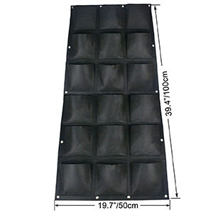 สีเขียวแนวตั้งแขวนผนังผ้าสักหลาดปลูกกระเป๋าแขวนผนังพืชเติบโตถุงสำหรับแนวตั้ง - Product Image 2