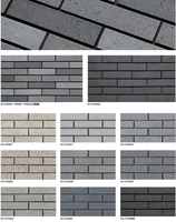 Carreaux muraux en clinker rustiques colorés briques fendues décoratives extérieures pour murs d'école en vente