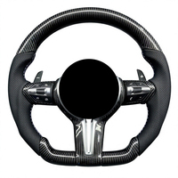 Volant de direction à fond plat en fibre de carbone de qualité supérieure pour BM/W E92 E93 E60 E61, style course, pièces intérieures