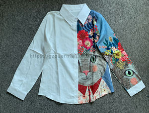 Blus Wanita Ohsisa Bermotif Kancing Satu Baris untuk Liburan, Kemeja Lengan Panjang Imitasi Linen, Kerah Lapel, Atasan Pakaian - Product Image 6