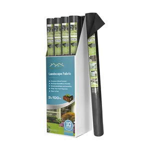 Enongarden 33g 3 x100ft PP tappeto per il controllo delle erbacce tessuto paesaggio copertura del terreno da giardino barriera resistente alle erbacce
