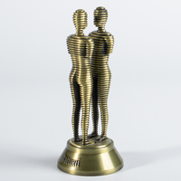 Modelo de metal de latón vintage personalizado, modelo de arquitectura de fama mundial, Georgia Ali y Nino, recuerdo turístico, artesanías de metal