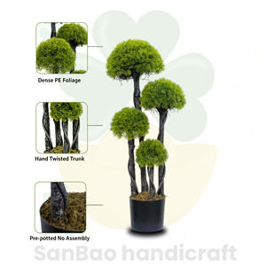 Bonsái Hemisférico de Hierba Artificial de 4 Niveles, Resistente a los Rayos UV, 90 cm, Decoración de Jardín para Exteriores - Product Image 2