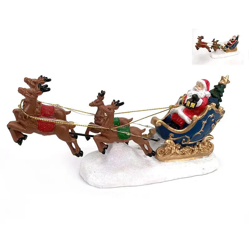 Kleine Hars Kerst Dieren Gloeiende Ornamenten Santa Claus Ambachten Custom Geschenken Voor Kinderen Xmas Home Decoraties Led Light