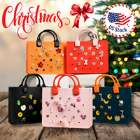 Noël EVA sac fourre-tout étanche poinçon trous sac pour sabot breloques vacances voyage Shopping travail femmes sac cadeau