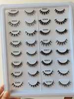 Faux cils 3D en vison naturel, courts, bande complète 6D, vente en gros