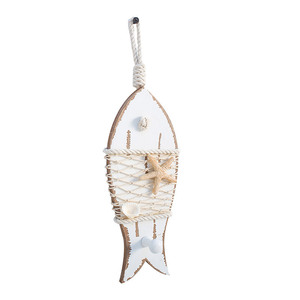 American Style Fish <b>Wall</b> <b>Hooks</b> Wooden Decorative Hanging For Home Mediterranean Style Background <b>Wall</b> Art - Product Image 4