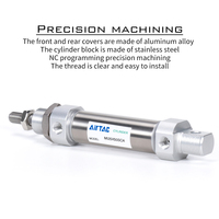 AIRTAC silinder MI25 * Cylinder Stainless Steel MI Mini silinder kompak pneumatik silinder udara pneumatik peran ganda