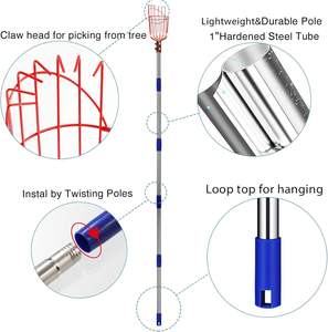 Herramienta <span class=keywords><strong>de</strong></span> poste <span class=keywords><strong>recogedor</strong></span> <span class=keywords><strong>de</strong></span> frutas con mango largo <span class=keywords><strong>de</strong></span> cesta, herramienta <span class=keywords><strong>de</strong></span> poste <span class=keywords><strong>recogedor</strong></span> <span class=keywords><strong>de</strong></span> naranja <span class=keywords><strong>de</strong></span> manzana ajustable <span class=keywords><strong>de</strong></span> 35-65 pulgadas con cesta - Product Image 6