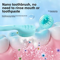 Nouvelles saveurs – Brosse à dents portable jetable mini nano à billes éclatantes, double cure-dent, poils souples, emballage individuel pour voyage