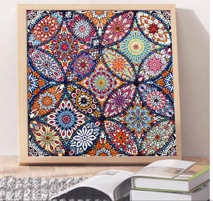 Dipinto Diamante 5D <span class=keywords><strong>Mandala</strong></span> Fiore, Pittura Diamante Fai-da-Te con Forma Speciale, Foto Personalizzata - Product Image 2