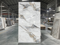 Panneau mural PVC UV effet marbre, finition brillante, imperméable, motif veiné, panneau rigide, lot en conteneur