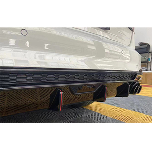 Kit de carrocería de coche estilo fibra de carbono versión s-line difusor de parachoques trasero con tubo de escape para Audi A4 S4 B9.5 estilo ABT 2020-2023 - Product Image 6