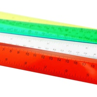 BECOL vente en gros règles de publicité transparentes colorées 30CM règle droite en plastique avec échelle claire pour l'école