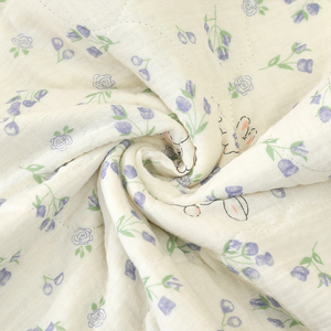Coperta per Neonati in Cotone 100x100cm, Trapunta Stampata in Mussola, Morbida, Traspirante, Lavabile, per Culla, Personalizzabile, Piccolo MOQ - Product Image 5