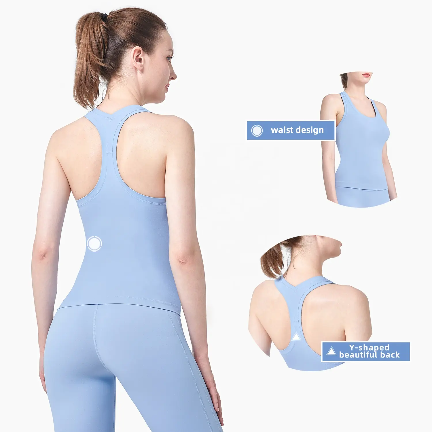 Hot Sale Fitness Y Shaped Beautiful Back Women'S Tank Tops Soft Breathable Yoga