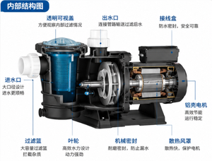 <span class=keywords><strong>Pompe</strong></span> de filtration de circulation pour <span class=keywords><strong>piscine</strong></span> électrique commerciale 0,5 CV haute pression OEM pour <span class=keywords><strong>piscine</strong></span> - Product Image 2