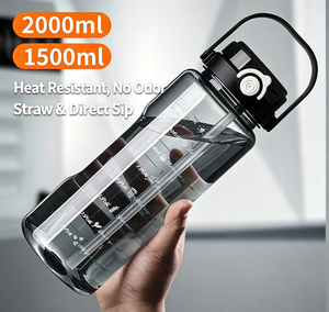 Tritan <b>sports</b> water <b>bottle</b> BPA free large capacity jug Leakproof travel gym <b>bottle</b> Dual use water <b>bottle</b> with straw - Product Image 3