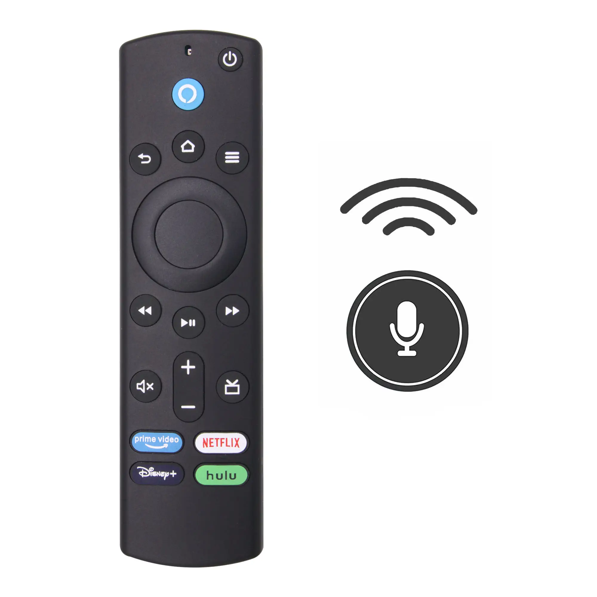 Remote Smart Remote Control untuk Amazon TV Fire Stick Cube Pengontrol Pencarian Suara Nirkabel Generasi Pertama dan Kedua dengan Mikrofon