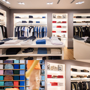 <span class=keywords><strong>Porte</strong></span>-vêtements d'usine Magasin de vêtements pour hommes <span class=keywords><strong>Porte</strong></span>-vêtements et chaussures de design d'intérieur de haute qualité - Product Image 2