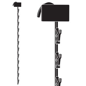 Factory Wholesale Black Metal Single <b>Strip</b> Hanging Holder Display Display <b>Strip</b> Rack with 12 Clips - Product Image 3