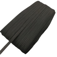 Ruban en maille non extensible noir et blanc de 0,7 cm en polyester, bordure respirante pour textile de maison, Chine, 100/200 m, cartes, bretelles