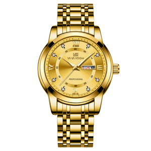 นาฬิกาควอตซ์บุรุษสายสแตนเลสกันน้ำธุรกิจนาฬิกาข้อมือลำลองการออกแบบแฟชั่นหรูหรา - Product Image 3