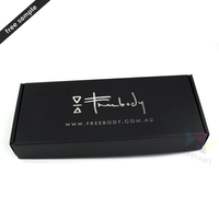 Boîtes d'emballage personnalisées noires pour envoi postal Crown Win Free Design Mailer Packing, boîtes en carton pour vêtements, boîte cadeau de luxe en papier