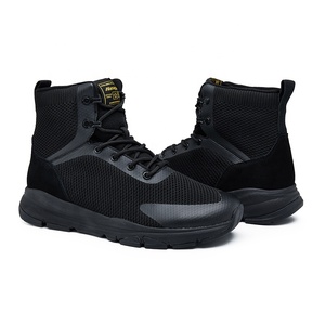 Botas Tácticas Hanagal, Botas de Combate de Cuero Genuino, Zapatos de Caza, Zapatos de Exterior para <span class=keywords><strong>Hombre</strong></span>, <span class=keywords><strong>Arena</strong></span>/Negro, OEM ODM - Product Image 5