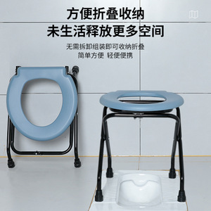 Toilet Seat <b>Stool</b> Folding Bathroom Chair With Soft <b>Pad</b> For Elderly And Disabled Users - Product Image 2