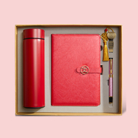 Coffret Cadeau PQ Scholarly Elegance ; Ensemble de Gobelets Isothermes, Carnet, Journal Personnalisé à Couverture Rigide, Tissu Écologique Lisse en Cuir