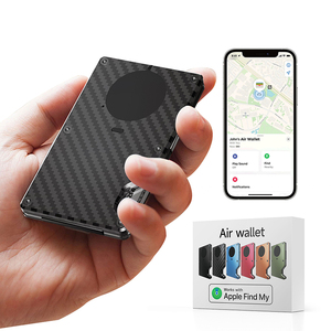 ของขวัญทางธุรกิจ ป้องกัน RFID วัสดุคาร์บอนไฟเบอร์และอะลูมิเนียม รองรับ Apple Find My Wallet - Product Image 1