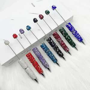 Bolígrafo con Cuentas DIY y Tapa Completamente Decorada con Diamantes, Elegante Bolígrafo Brillante para Regalo o Promoción - Product Image 4