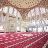 Tapis de prière mural moderne pour mosquées et centres islamiques, tapis musulman en nylon fabriqué à la machine
