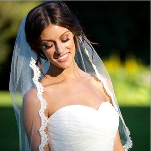 <span class=keywords><strong>Voile</strong></span> <span class=keywords><strong>de</strong></span> <span class=keywords><strong>mariée</strong></span> couronnes <span class=keywords><strong>de</strong></span> mariage en dentelle <span class=keywords><strong>de</strong></span> cils blancs - Product Image 1
