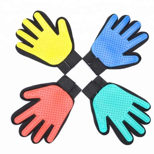 <b>Pet</b> Grooming Gloves Blue TPR Massage And Cleaning For Dog Cat Hair Removal - Product Image 2