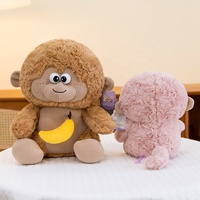 Peluche créative singe banane, jouet apaisant pour garçons, anti-stress, cadeau d'anniversaire