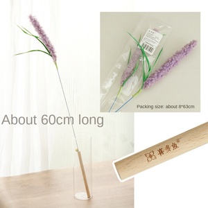Bâton de jeu pour chat en coton lavande écologique, rayé, simple, long, résistant aux morsures, avec plumes et clochette, pour l'exercice sportif et le divertissement personnel - Product Image 2