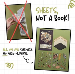 Kit d'autocollants 3D auto-adhésifs Swoop Stationery <span class=keywords><strong>pour</strong></span> adultes et enfants, grande scène thérapeutique détaillée et confortable <span class=keywords><strong>pour</strong></span> <span class=keywords><strong>chambre</strong></span> - Product Image 2
