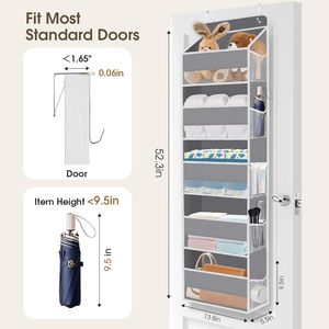 Over The Door Organizer 15 Pockets Clear Window Hanging <b>Storage</b> <b>For</b> <b>Kitchen</b> Bathroom Bedroom Closet Laundry - Product Image 2