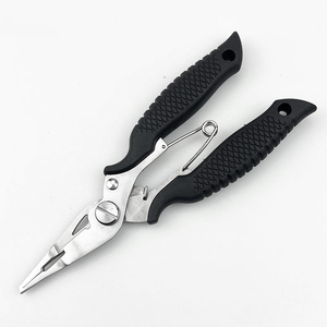 Pince à leurres en <span class=keywords><strong>acier</strong></span> inoxydable avec verrou <span class=keywords><strong>de</strong></span> sécurité, outil pour anneaux brisés, dégaineur d'hameçons, coupe-<span class=keywords><strong>ligne</strong></span>, outils <span class=keywords><strong>de</strong></span> pêche pour la pêche en bateau, en lac et en bord <span class=keywords><strong>de</strong></span> mer - Product Image 5