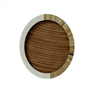 Round Rustic Wood <b>Photo</b> Frame Wall <b>Mount</b> Circular Design Natural Finish Decorative Display Home Decor Tabletop Low Price Design - Product Image 1