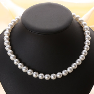 Collana di perle semplici rosa chiaro all'ingrosso di moda bianca Elegan lusso per ragazze colletto lungo alla moda collana di perle per le donne - Product Image 6