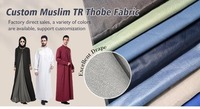 Men's Microfiber Thobes warna Solid desain Arab pakaian Islami untuk Timur Tengah Fashion untuk pakaian